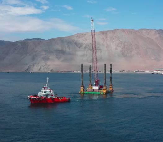 modular jack up barge 1000t under tow