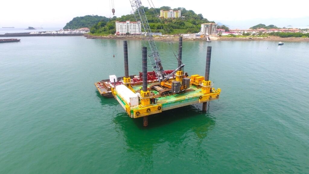 Combifloat C7 modular jack up in South America