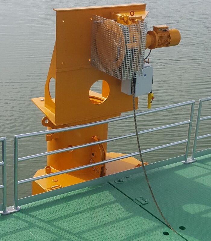 accessories holding spud winch modular barge 30 inch